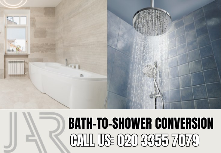 Bath to Shower Conversion by Kensalgreen Bathroom Fitters